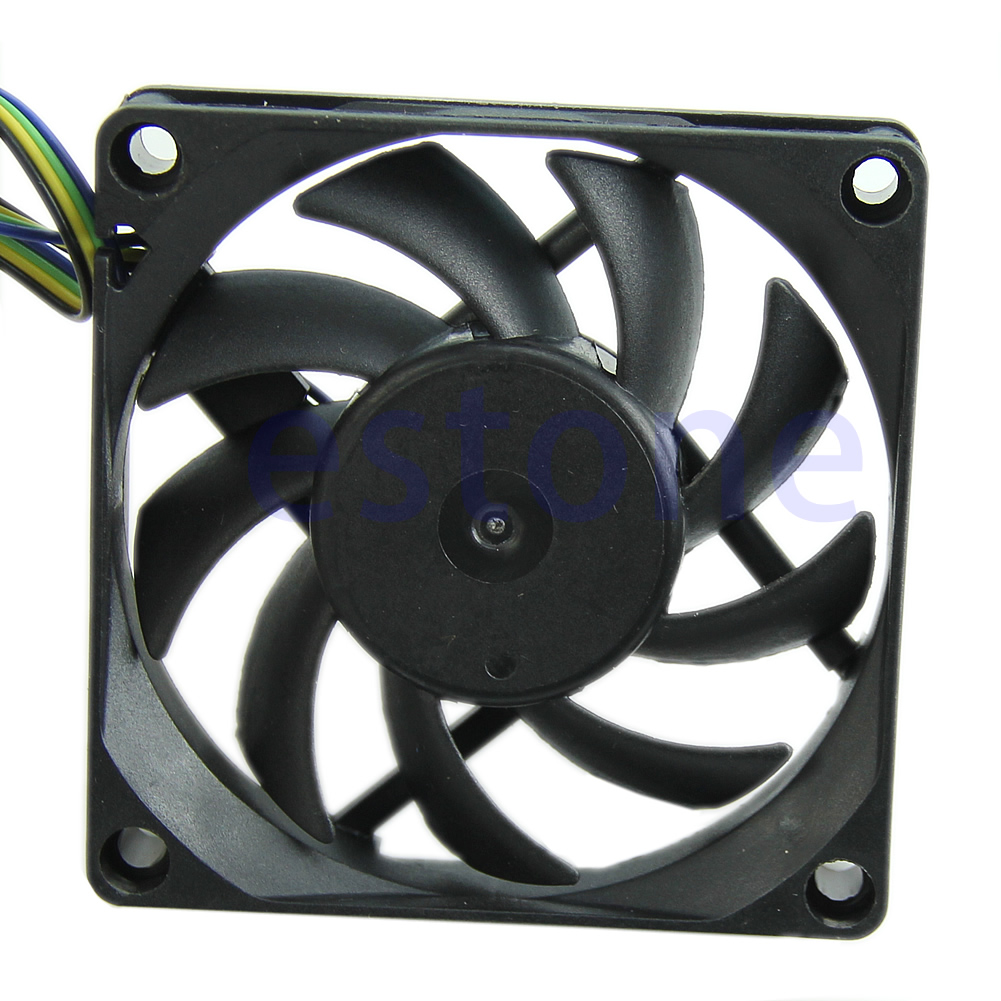 70mm x 15mm Brushless Fan DC 12V 4 Pin 9 Blade Cooling Cooler Brushless PC Computer Case Cooler Cooling Fan