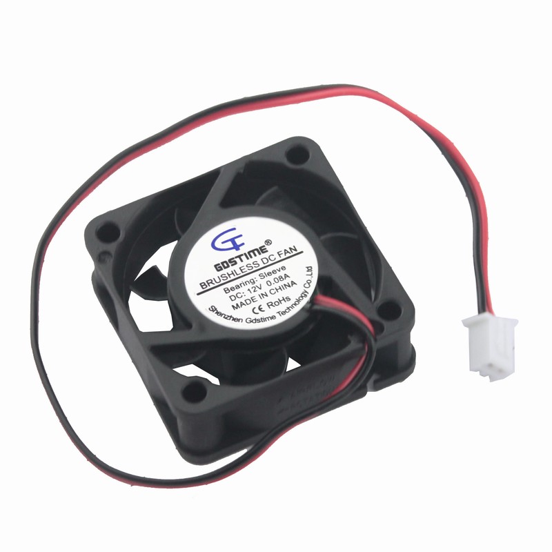 5 Pieces Gdstime 40mm DC Fan 12V 40x40x15mm 4cm 2Pin Connector Small Case Brushless Cooling Fan Cooler Radiator 2 Wire