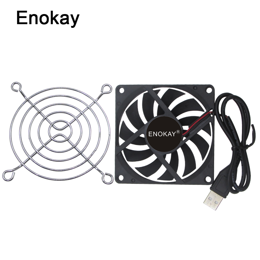 Enokay 1PCS LOT 8010S 80mm 80x80x10mm 8cm DC 5V USB Connector Cooler Ventilator Fan