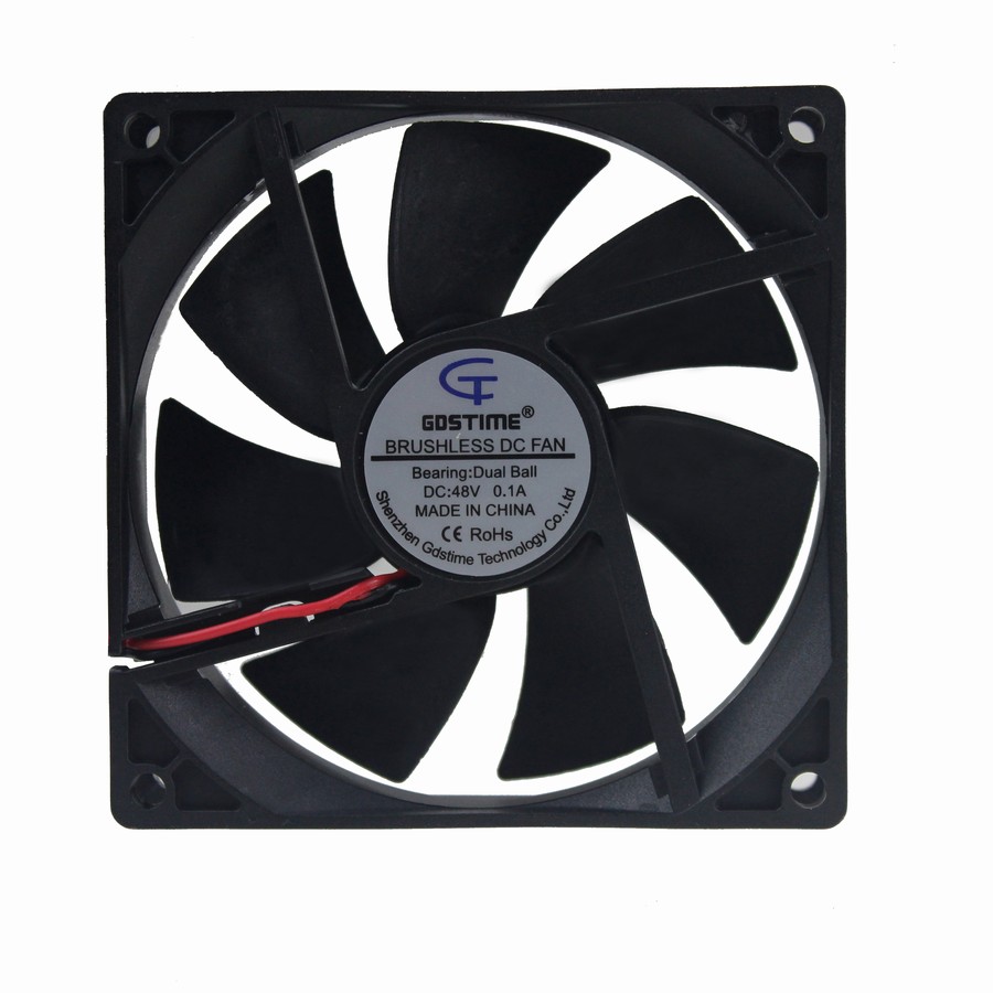 1Pcs Gdstime 9225 9cm 90mm 48V 0.1A Double Ball Bearing Server DC Cooling Fan