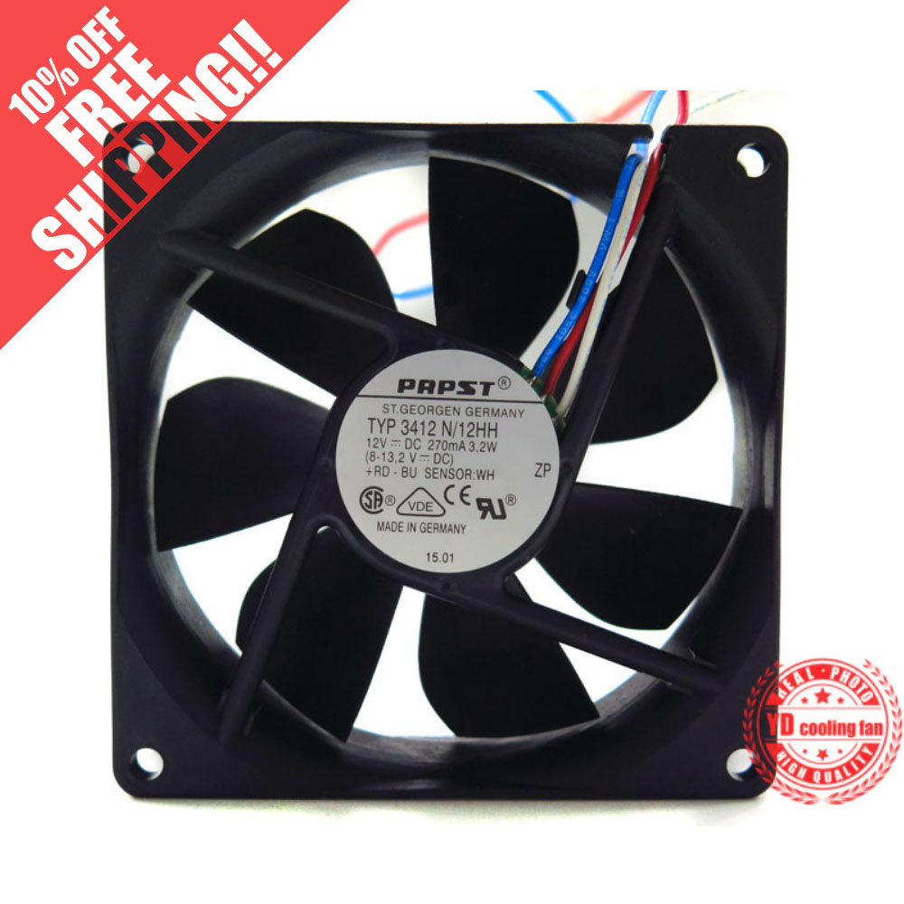 Original EBMPAPST 3212 J / 2H4P 12V 4.2A 50W 9CM 92 * 92 * 38mm ultra-violence booster fan cooling fan