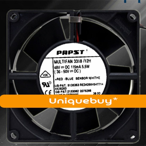 ebmpapst 8212JNR DC 12V 10.3W 80x80mm Server Square fan 2-wire