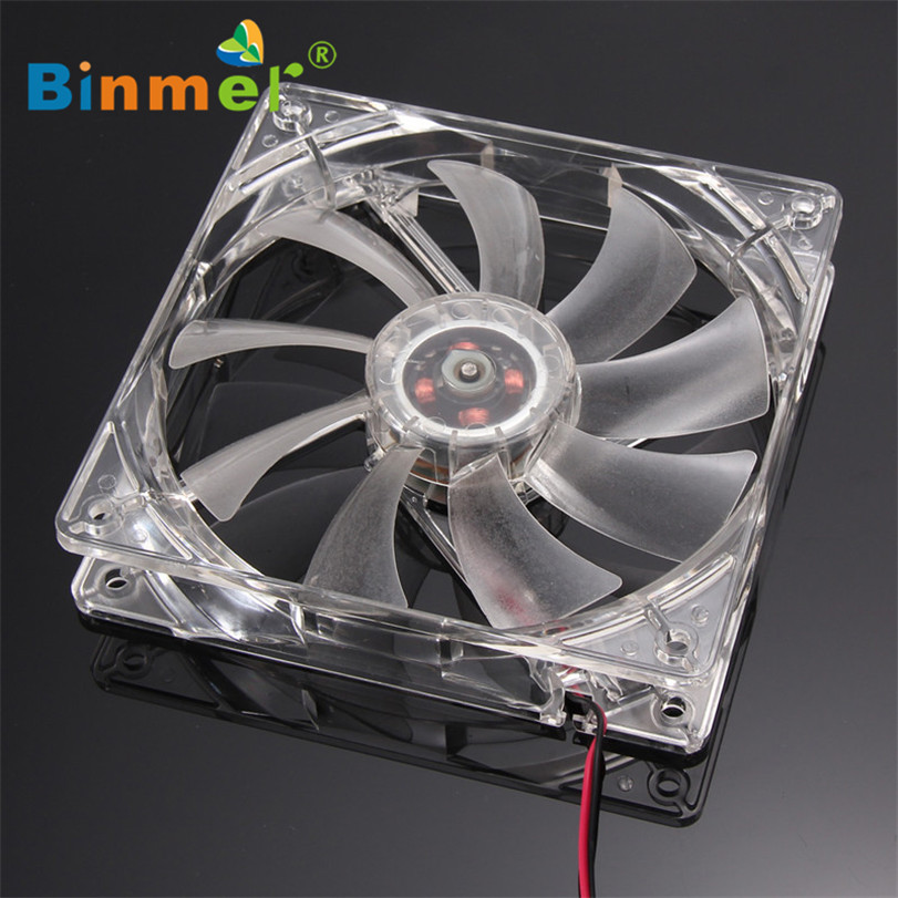 Hot-sale BINMER 120*120mm Gifts Blue Quad 4-LED Light Neon Clear 120mm PC Computer Case Cooling Fan Mod 4 Pin