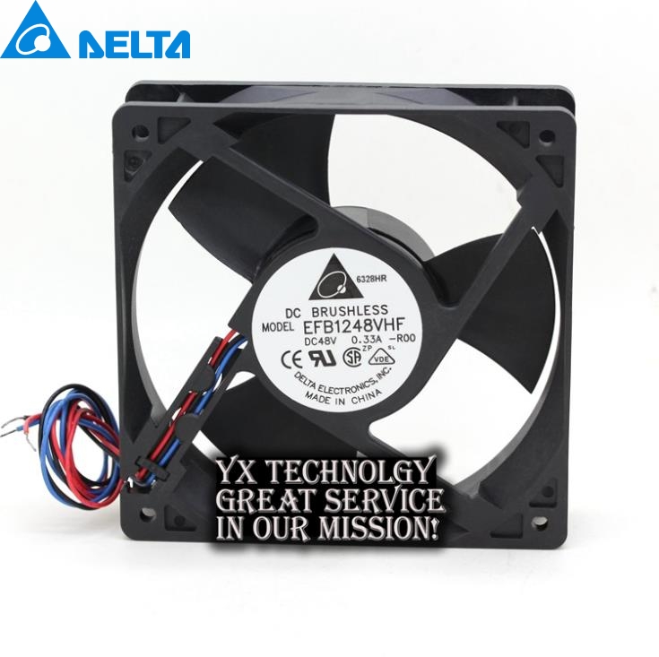 Delta New and Original EFB1248VHF 48V 0.33A 12032 3 line ROO 12 fan for 120*120*32mm