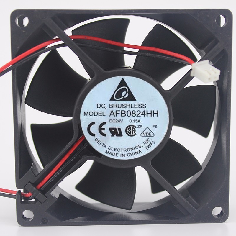 Original Delta AFB0824HH 80MM 80*80*25MM 8CM DC 24V 0.15A 2 Lines Converter Power Supply Cooling Fan
