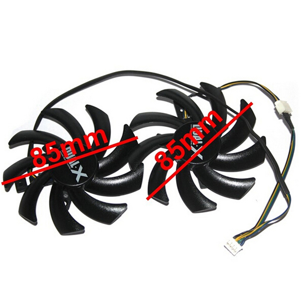 2Pcs/lot 85mm FD7010H12S 12V 40mm hole Graphics Video Card Fan Replacement For Sapphire HD 7790 7850 7870 7950 cooling system