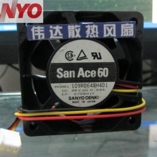 Original Sanyo 109R0648H401 6025 60mm 6cm DC 48V 0.04A quiet silent dc brushless cooling fans