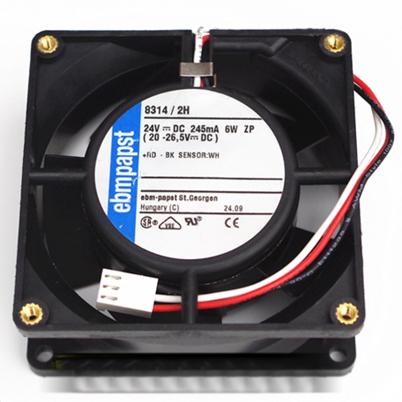 New Original German ebmpapst 8314M 80*32MM DC24V 2.3W inverter axial cooling radiator fan