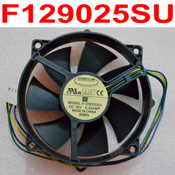 F129025SU 9025 90/80mm x 25mm 12V 4Pin 0.38A Round CPU Fan Cooler radiator For Computer Cooling