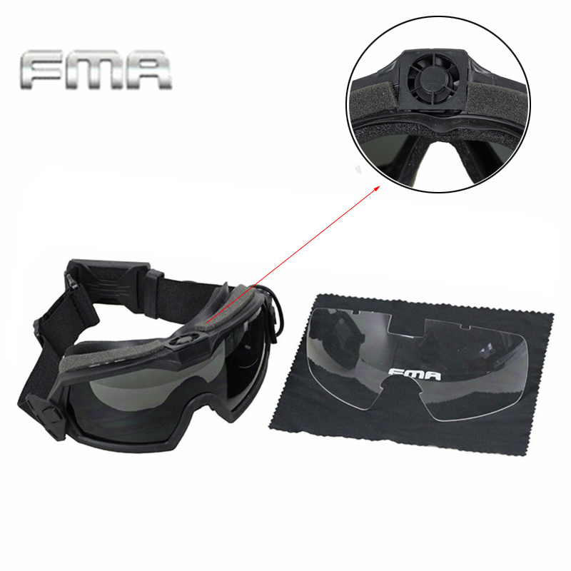 Tactical Fan Version Cooler Airsoft Glass Regulator Goggles Ski Snowboard Bike Sports