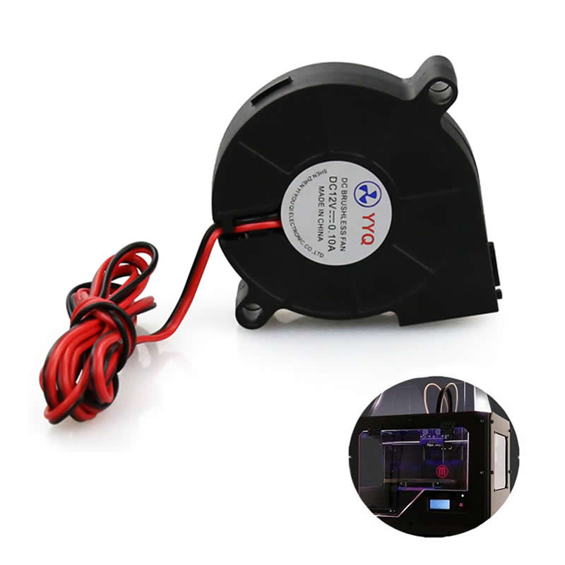 Laptop Cooling Fan 12V DC 50mm Blow Radial Cooling Fan Hotend Extruder For RepRap 3D Printer