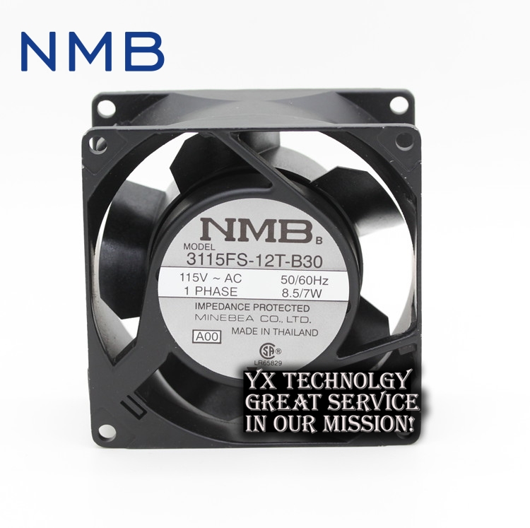 NMB Original new 3115FS-12T-B30 8038 8cm 115V 7W industrial cooling fan drive 80 * 80 * 38mm