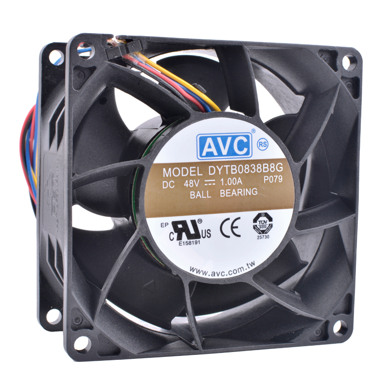COOLING REVOLUTION DYTB0838B8G 8cm 8038 48V 1.00A Double ball bearing 4-wire server cooling fan