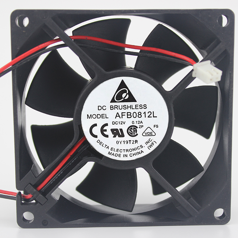 Delta AFB0812MD 80*80*20 DC 12V 0.2A three wire chassis power supply fan cooling device