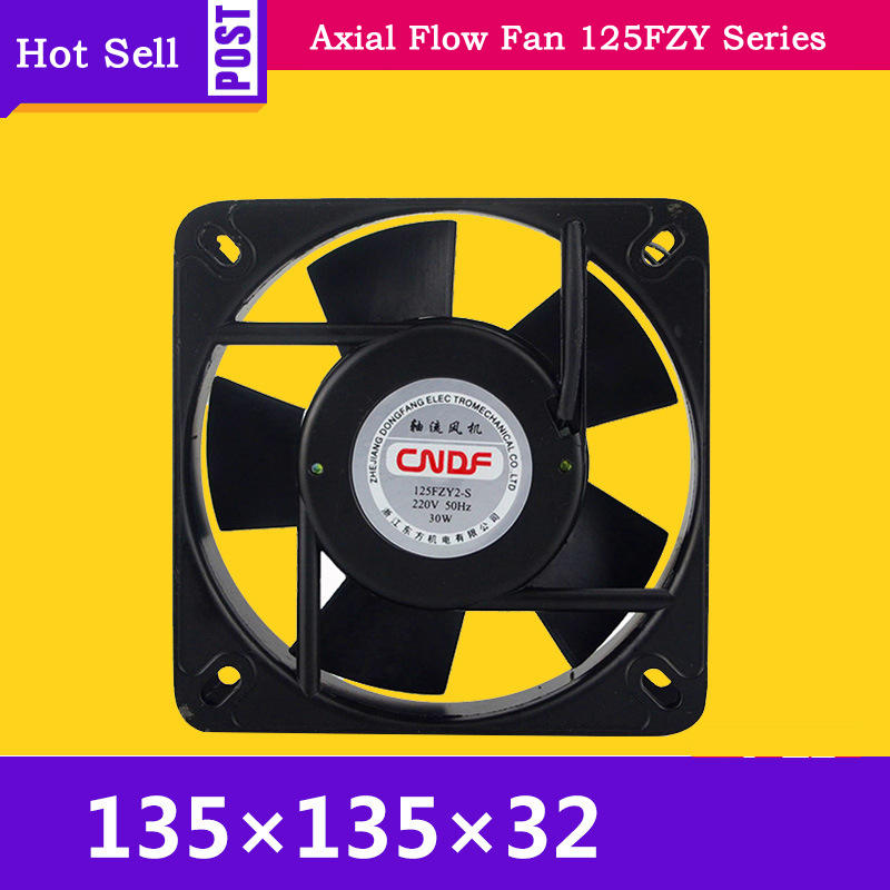 220V AC 0.17A 30W 2400RPM Cooling Radiator Axial Fan 125FZY2-S Ventilation and Air Change FZY for Welding Machine, CNC lathe