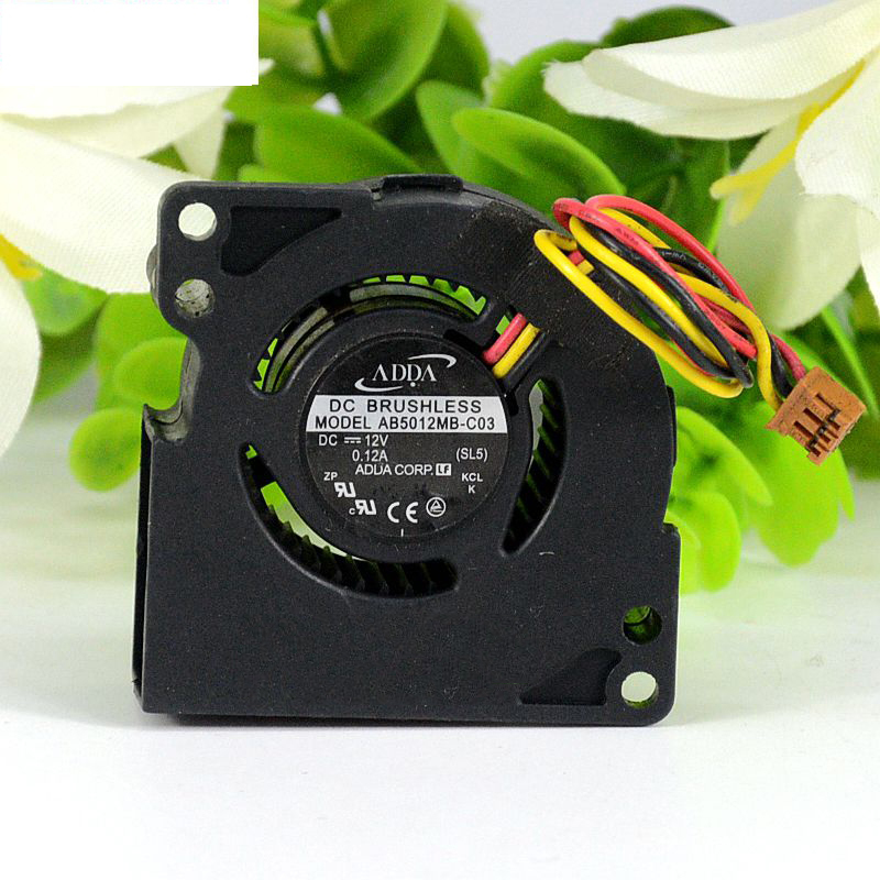 Original ADDA AB5012MB-C03 Server Blower Fan DC 12V 0.12A 50x50x20mm 3Wire 3Pin 50mm cooler FAN