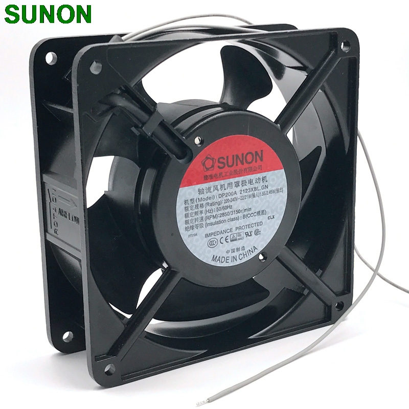 SUNON 12038 DP200A 2123XBL fan exhaust fan 220V 12CM 120*120*38MM 1238 12038 double ball kitchen cooling fan
