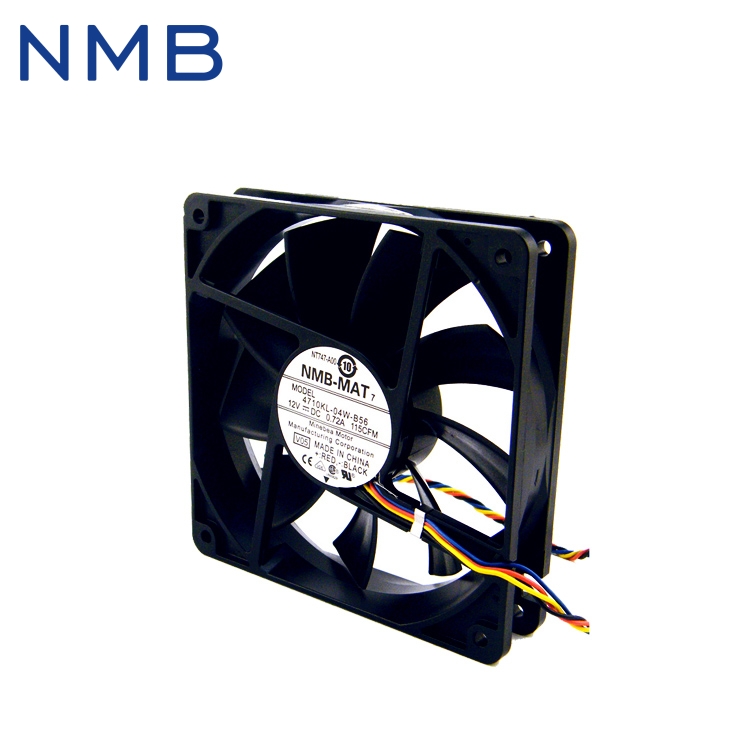 Free shipping NMB Original four-wire thermostat 12v 12cm 0.72A PWM fan 12025 4710KL-04W-B56