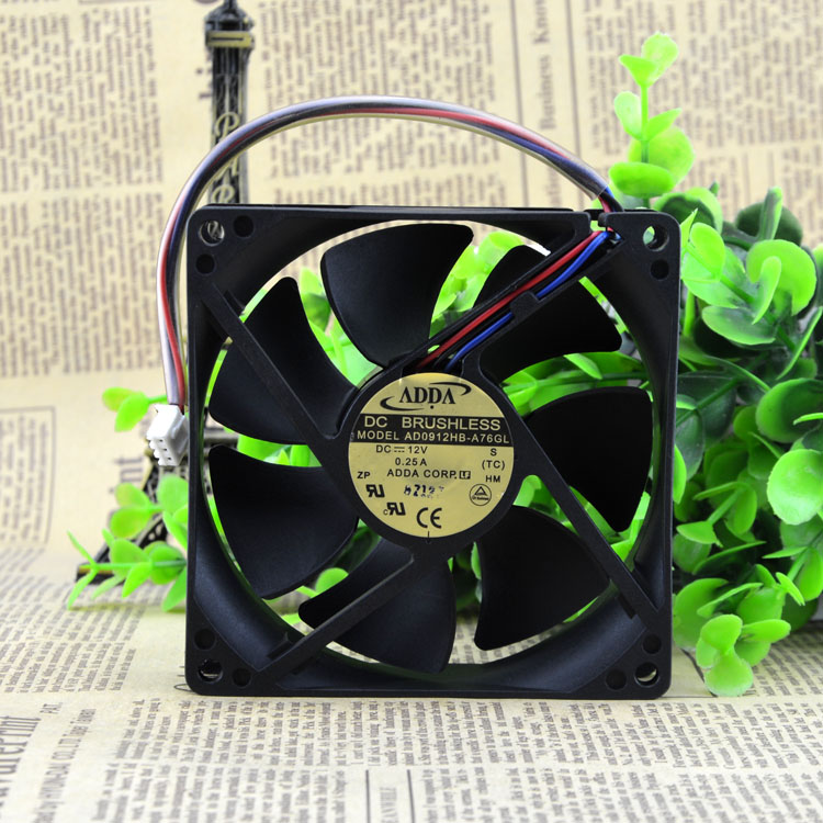Free Delivery. 9 cm 9025 12 v 0.25 A AD0912HB - A76GL chassis power supply cooling fan