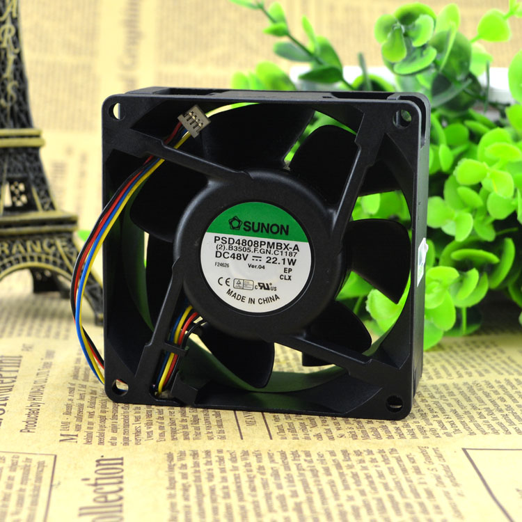 New and Original package PSD4808PMBX-A 8038 48V 22.1W winds of four -wire fan for SUNON 80*80*38mm