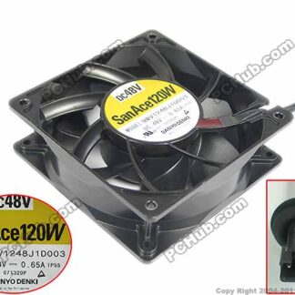 SANYO 9WV1248J1D003 DC 48V 0.65A, 120x120x38mm Server Square fan