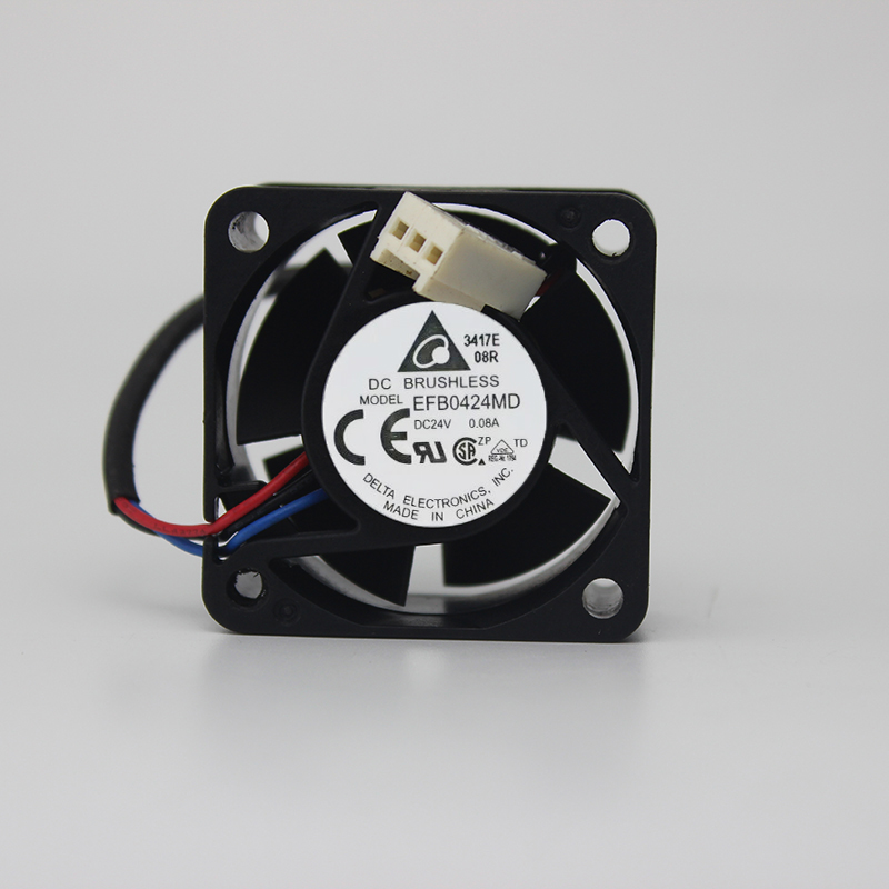 Original Delta 4020 DC 24V 0.08A 4CM EFB0424MD 3-line Inverter Cooling Fan