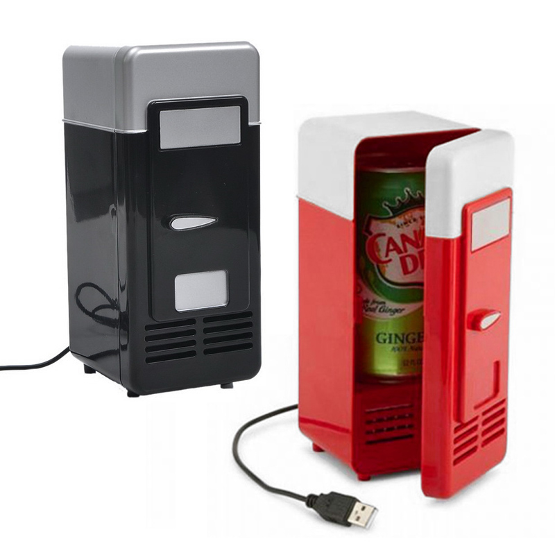 Portable USB Fridge Cooler Beverage Drink Cans Cooler/Warmer Refrigerator for Laptop/PC XXM