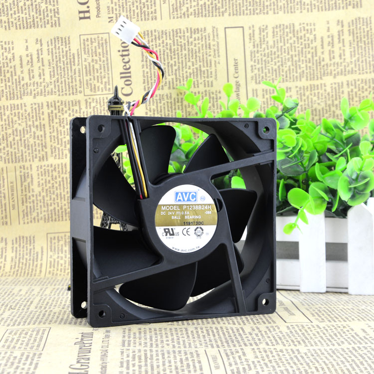 New original 12038 12CM 24V fan inverter industrial computer fan P1238B24H