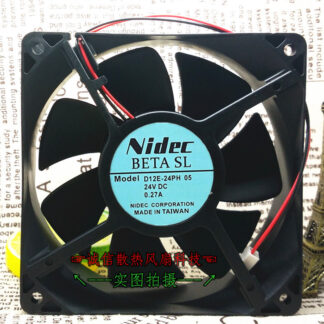 Original Authentic Nidec D12E-24PH 05 12cm 120*120*38mm DC 24V 0.27A 2 Wire Inverter Cooling Fan