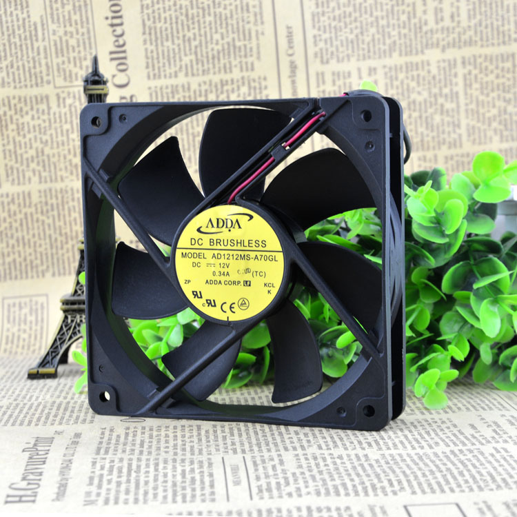 Free Delivery. 12025 DC12V AD1212MS A70GL 12 cm12 cm with 0.34 A power supply fan