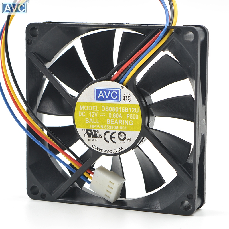 Original AVC DS08015B12U 80*80*15 12V 0.60A PWM chassis computer cooling fan