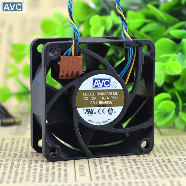 AVC DS06025B12U P011 60mm 6cm DC 12V 0.70A 5200 RPM 25.2 CFM Pwm server inverter cooling fan