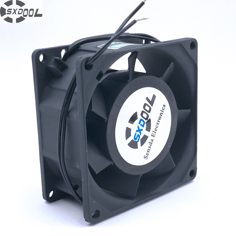 1PCS 8025 Gdstime AC 220V 240V Brushless Cooling Fan 2 wire Cooler 8cm 8025s 80mmx25mm