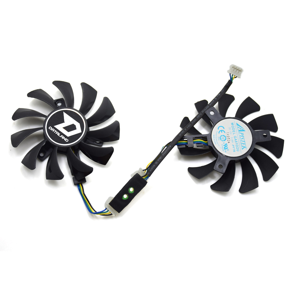 New Original 75mm APISTEK GA81O2U GA8102U PFTB DC 12V 0.38A 4Pin Graphics Video Card Cooling Daul Fan