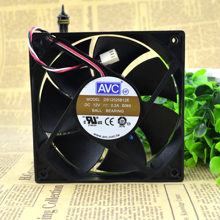 AVC DS12025B12E 120*120*25 mm 4-pin PWM chassis power CPU computer cooling fan
