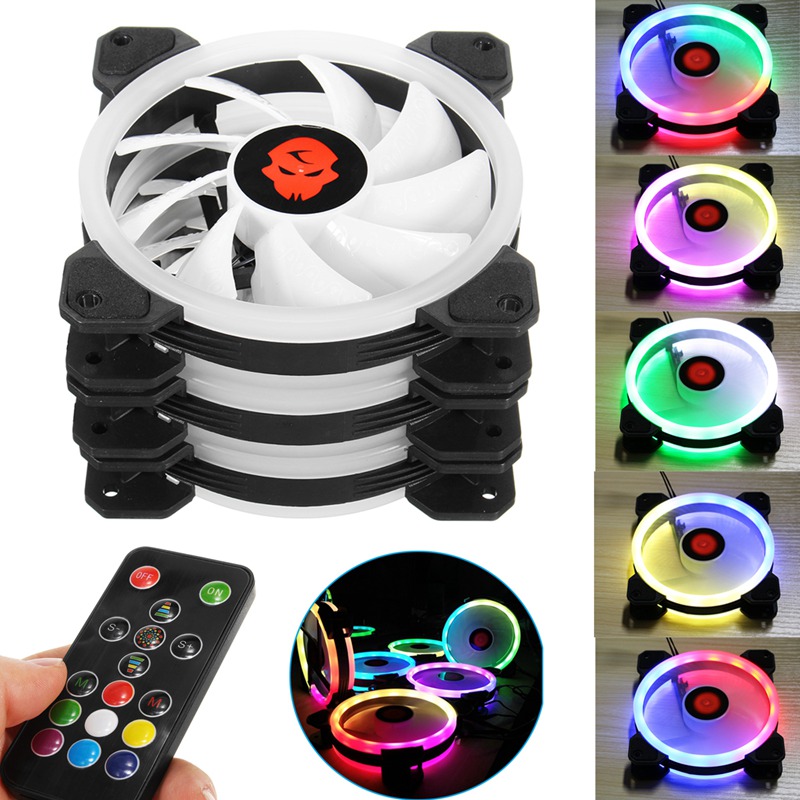 New 3pcs Computer Case PC Cooling Fan RGB Adjust LED 120mm Quiet + IR Remote High Quality Computer Cooling fan cooler For cpu