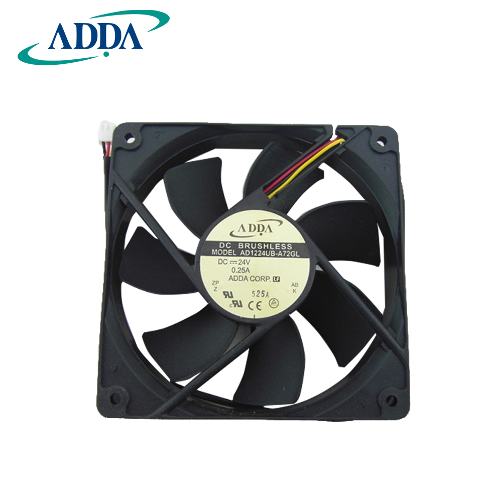 New and original inverter cooling fan AD1224UB-A72GL 24V server axial fan 120*120*25mm