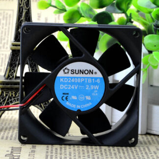 The original SUNON KD2408PTS3-6 80*80*25 DC24V 1.7W of axial cooling fan fan radiator