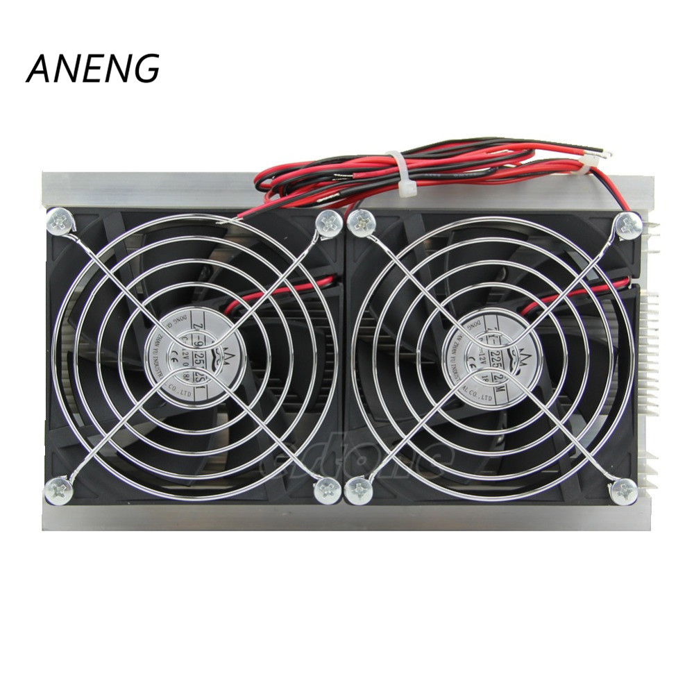 ANENG 1PC Thermoelectric Peltier Refrigeration Cooling System Kit Cooler Double Fan New