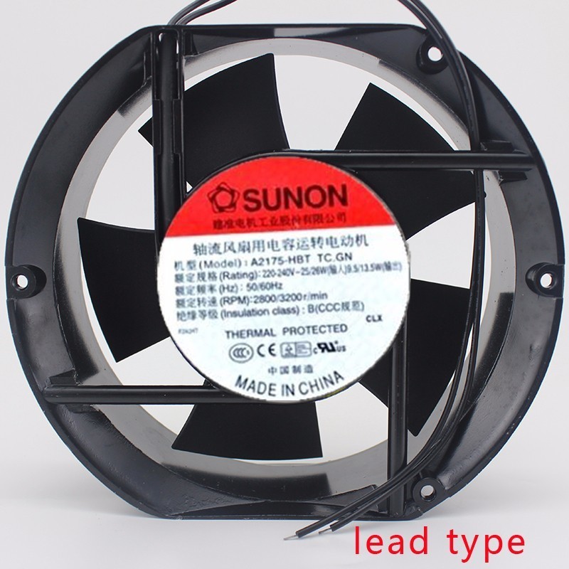 TYP4606X AC 115V 20W 50/60HZ 2 Wires 12038 120*120*38mm 12cm 4500RPM All Metal High Temperature Cooling Fan