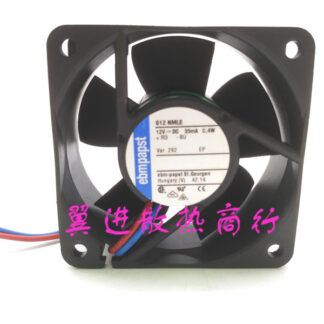 Original ebmpapst 612NMLE 12V 35mA 0.4W 6CM 6025 60 * 60 * 25mm silent cooling fan