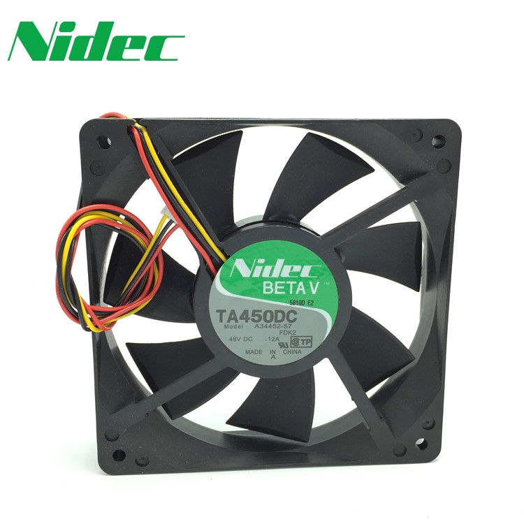nidec 120*120*25mm TA450DC A34452-57 48V 0.12A 12CM 12025 converter fan