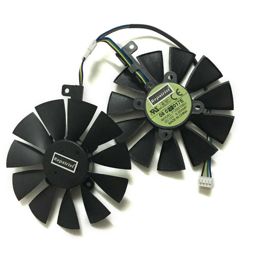 Firstd 85MM FD9015U12S 4Pin Cooling Fan For Sapphire XFX AMD Radeon HD7950 HD 7970 Dual-X Graphics Card Cooler Fans
