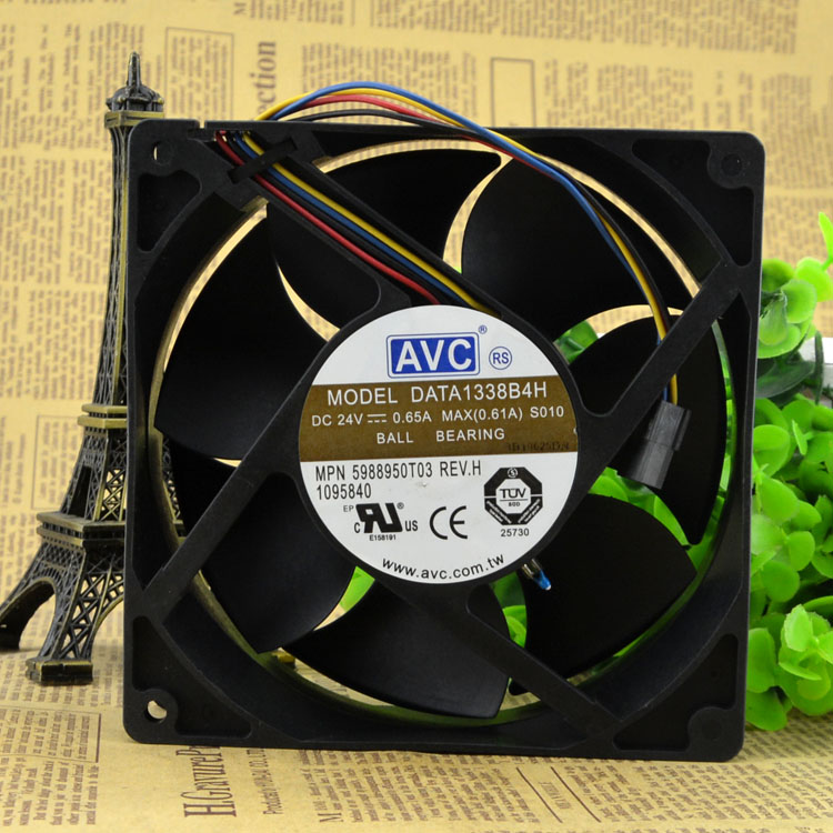 Original AVC DS07025R12H 12V 0.50A 7CM 7025 4 wire connection chassis fan