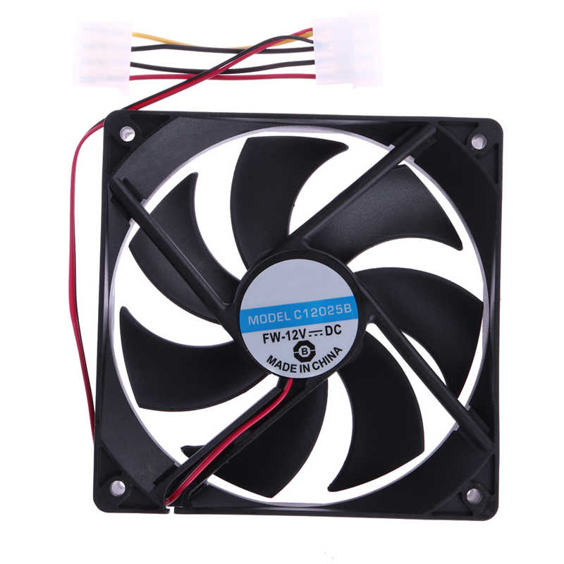 2Pcs PC CPU Cooler Radiator 120mm Cooling Fan 4Pin DC 12V Brushless Radiating for Computer Desktop PC 120x25mm