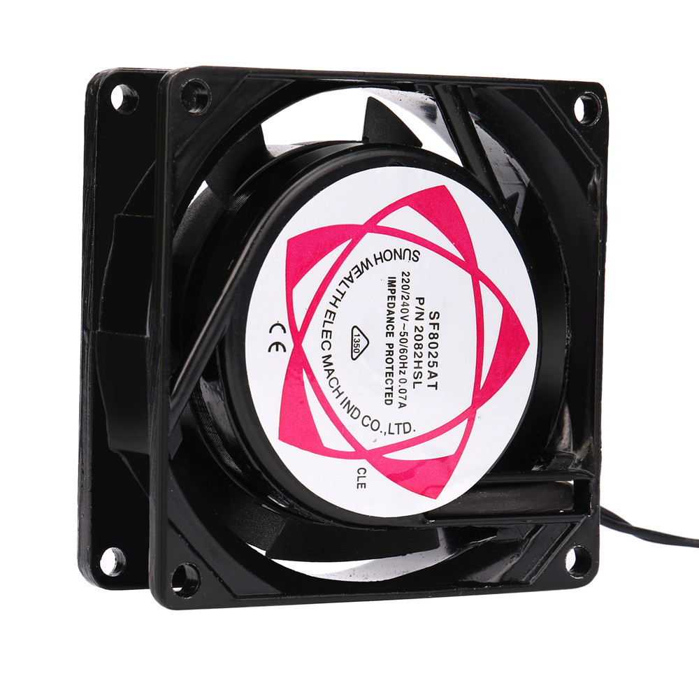 Del 220V 240V 8cm 80mm x 80mm x 25mm AC Metal Brushless Cooling Industrial Fan td904 drop shipping