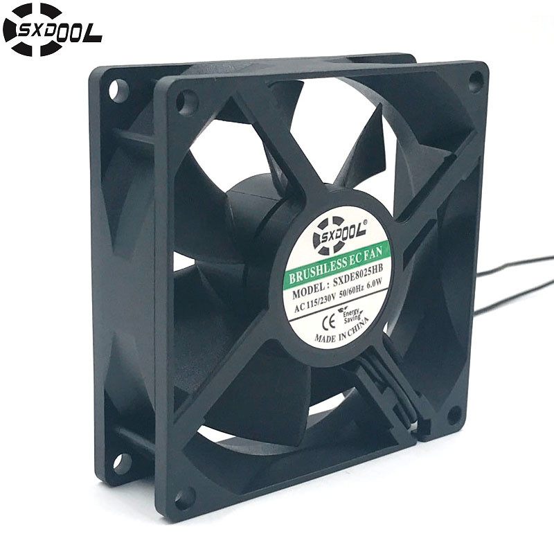 SXDOOL SXDE6025HB Cooling fan 110V 115V 220V 230V 6025 60mm 60*60*25mm 5W 5500RPM 25.2CFM powerful cooler small size