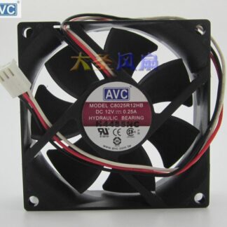 Original AVC C8025R12HB 8025 80mm DC 12V 0.25A chassis cooling fan motherboard 3P plug