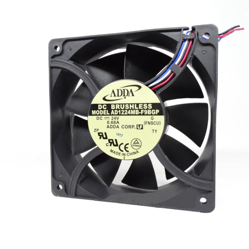 Original ADDA AD1224MB-F9BGP 12038 120*120*38mm DC 24V 0.68A four-wires PWM cooling fan