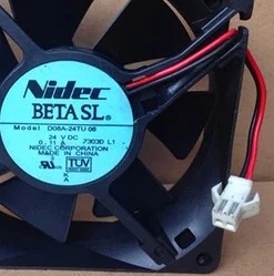 Original Nidec 8025 D08A-24TU 06 24V DC 0.11A 80 * 80 * 25mm ABB inverter cooling fan